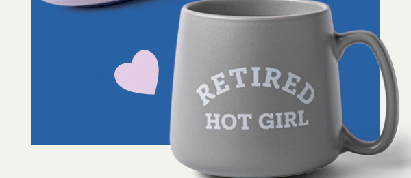 Hug 'Retired Hot Girl' Porcelain Mug 