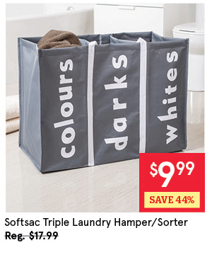 Softsac Triple Laundry Hamper-Sorter