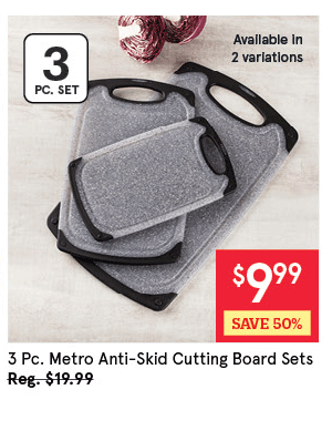 Metro Anti-Skid Granite Poly Cutting Board - Set of 3