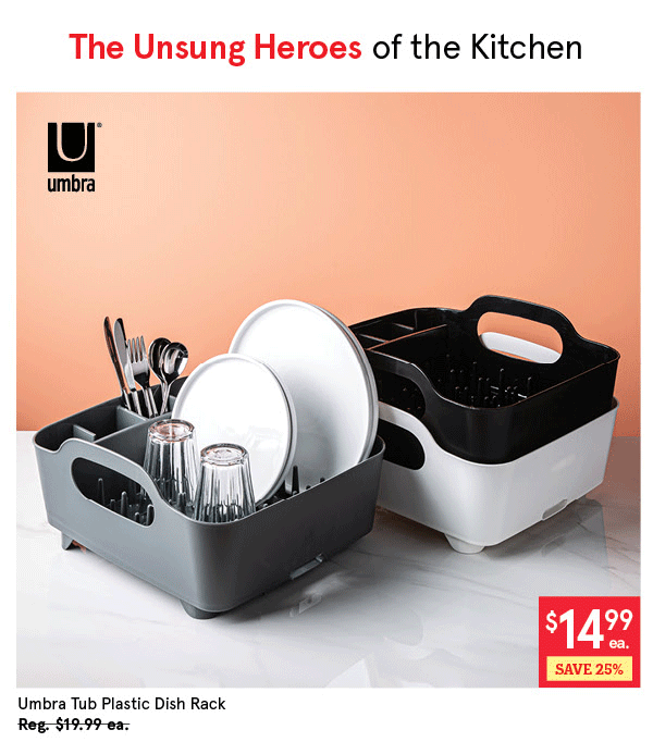 Umbra Tub Plastic Dish Rack 