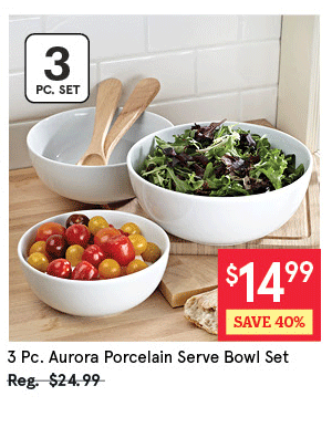 Aurora Porcelain Serving Bowl - Set of 3