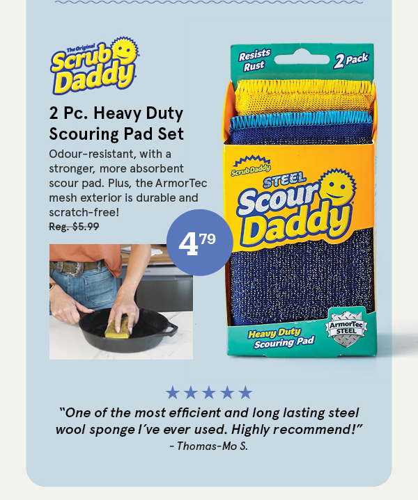 Scrub Daddy 'Steel Scour Daddy' Heavy Duty Scouring Pad - Set of 2