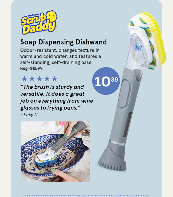 Scrub Daddy Cleaning 'Dish Daddy' Soap Dispensing Dishwand