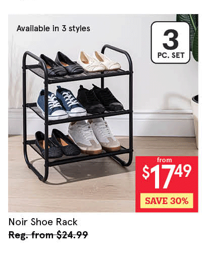 Noir 3-Tier Shoe Rack