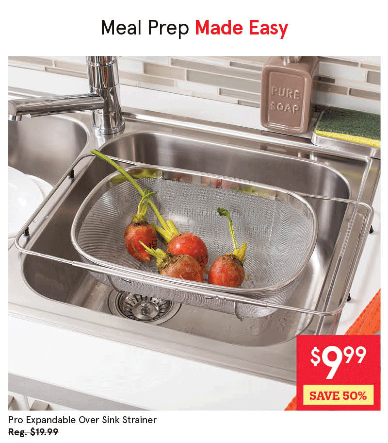 Punch Expandable Over Sink Strainer