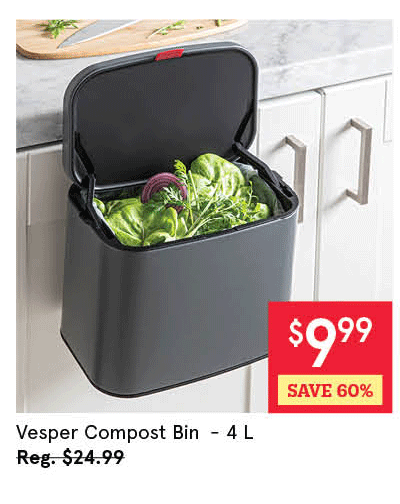 Vesper Compost Bin with Hanging Hook