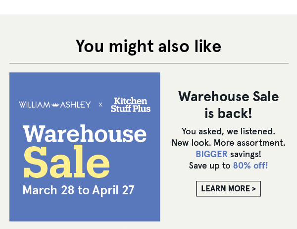 Warehouse Sale is back