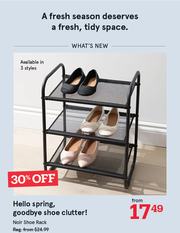 Noir 3-Tier Shoe Rack