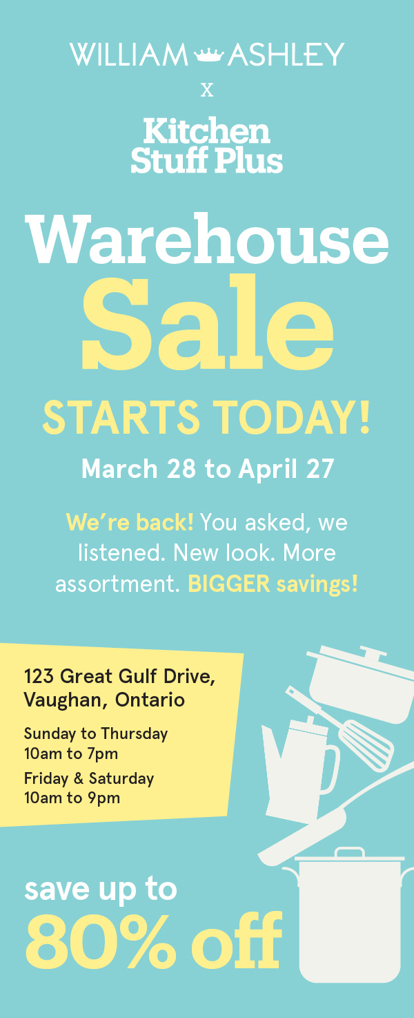 Warehouse Sale starts today!