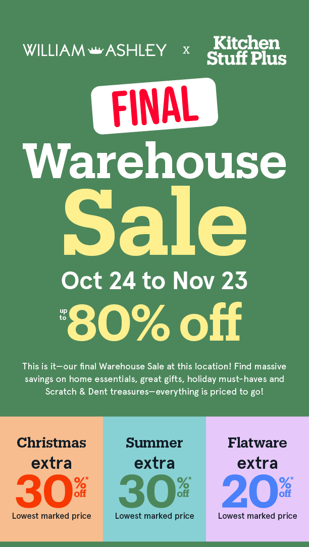 Warehouse Sale coming soon