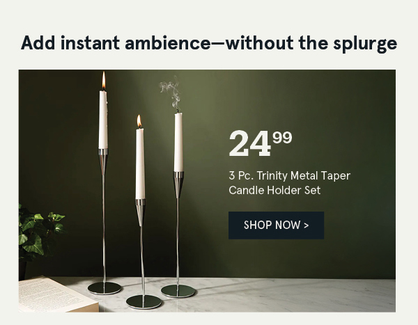 Trinity Metal Taper Candle Holder
