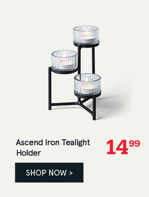 Ascend '3-Lite' Iron Tealight Holder