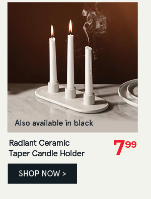Radiant '3-Lite' Ceramic Taper Candle Holder