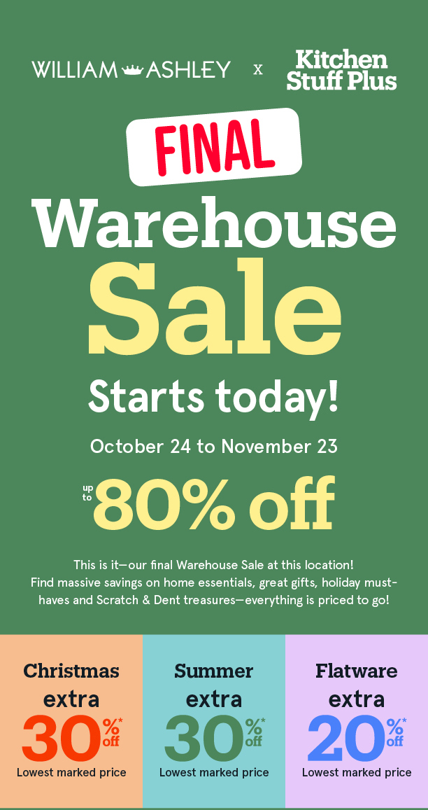Warehouse Sale Starts Today!