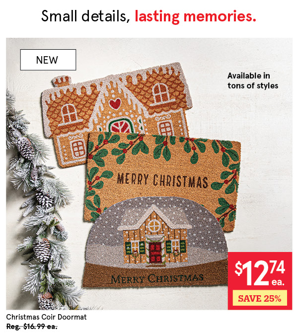 CHRISTMAS COIR DOOR MATS