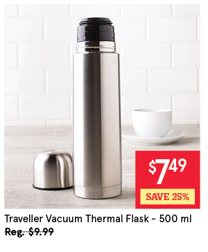 KSP TRAVELLER VACUUM THERMAL FLASK 500 ML / 16 OZ. ST/STEEL