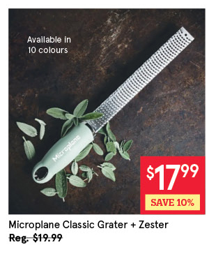 MICROPLANE CLASSIC PREMIUM RASP GRATER+ZESTER 12" DENIM BLUE