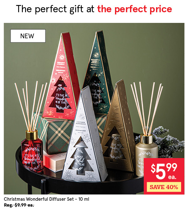 KSP XMAS WONDERFUL DIFFUSER SET "CINNAMON & VANILLA" 10 ML RED