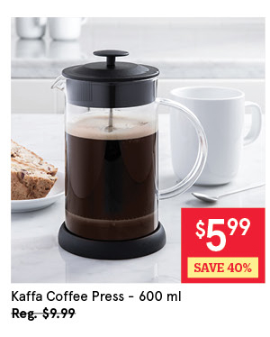 KSP KAFFA COFFEE PRESS 600 ML CLEAR/BLACK