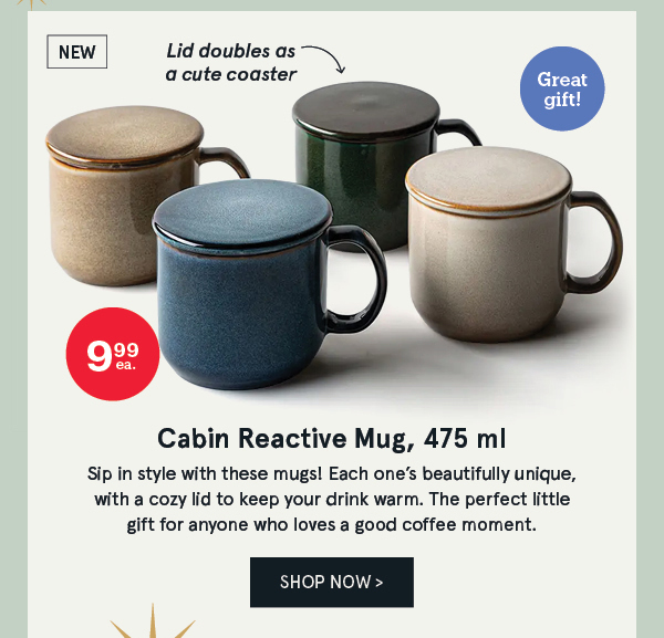 Cabin Reactive Mug with Lid