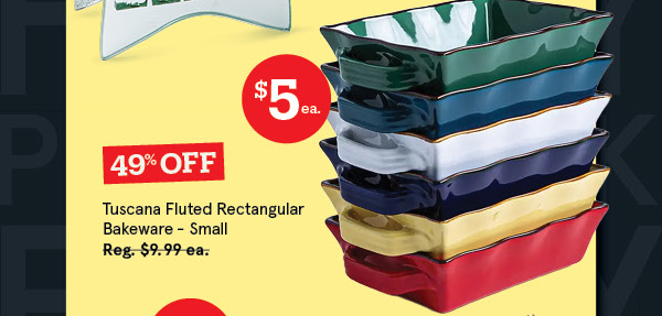 KSP TUSCANA FLUTED BAKEWARE RECT. SML 20.5 X 16 X 6 CM WHITE