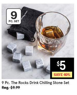 KSP THE ROCKS DRINK CHILLING STONES SET/9 GREY