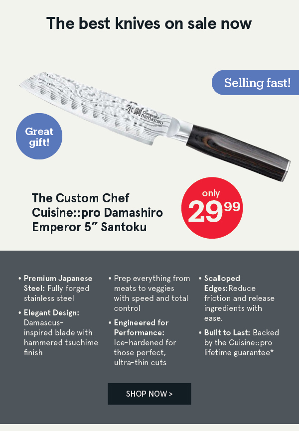 The Custom Chef Cuisine::pro Damashiro Emperor 'Try Me' 5" Santoku