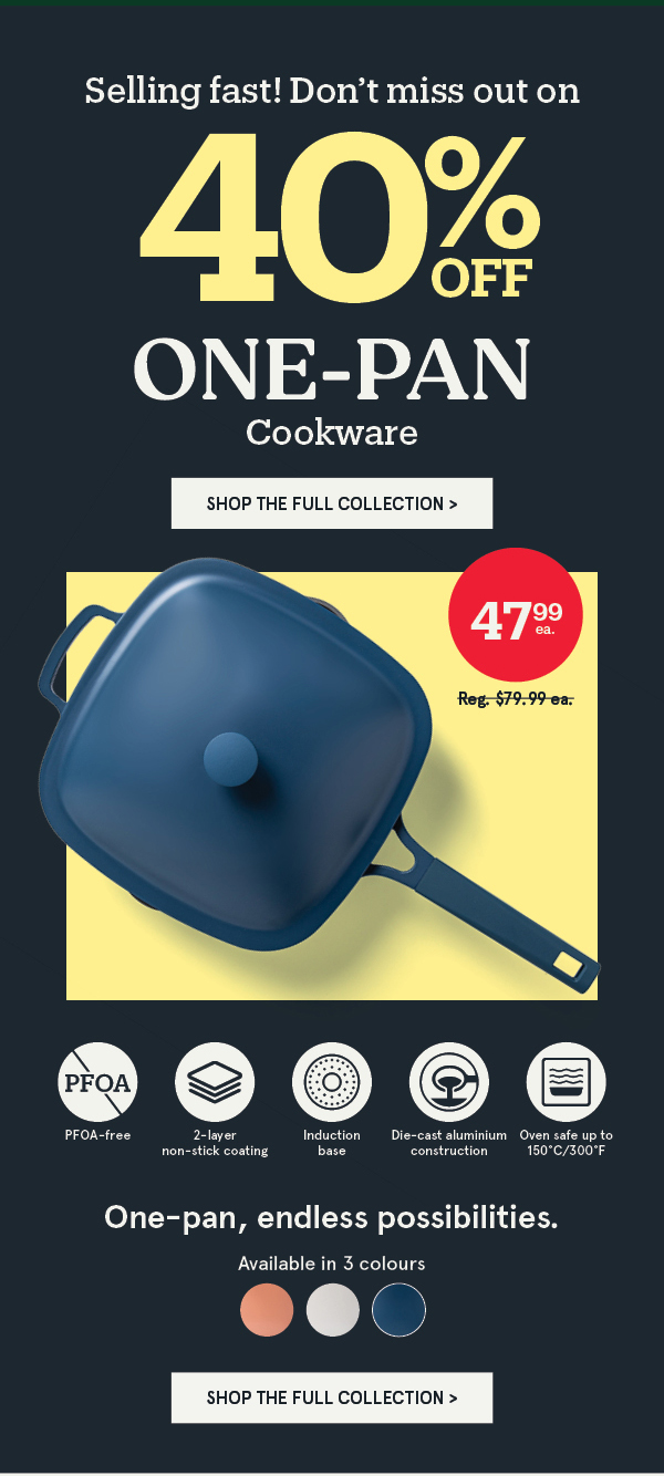 One-Pan 40% Off