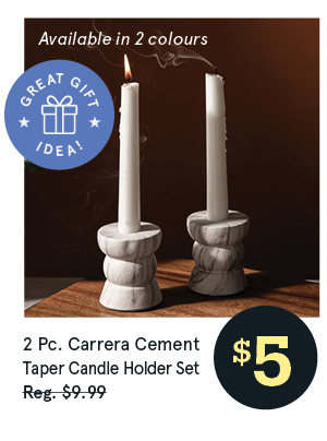 Carrera 'Marble' Cement Taper Candle Holder - Set of 2