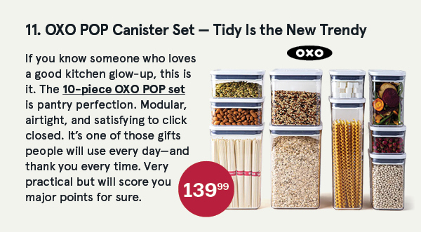 OXO GOOD GRIPS POP 2.0 STORAGE CANISTER STARTER COMBO SET/10 CLEAR