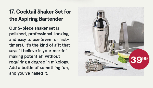 KSP BAR ESSENTIALS COCKTAIL SHAKER COMBO SET/5 550 ML / 18.5 OZ. ST/STEEL