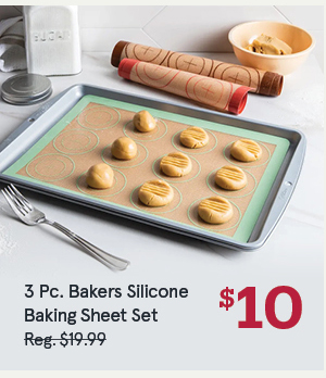 Bakers Silicone Baking Sheet - Set of 3