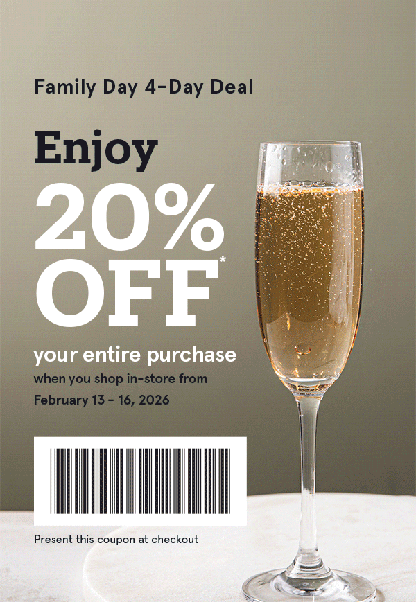 Get 25% OFF - In-Store Only! 4 Days only!