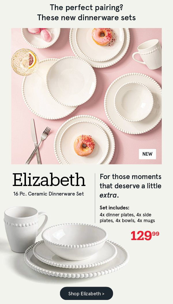 Elizabeth Ceramic Dinnerware - Set of 16