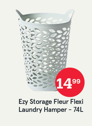Ezy Storage Fleur '74l' Flexi Laundry Hamper
