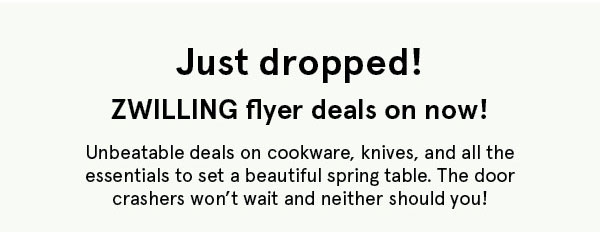 Zwilling Flyer deals on now!