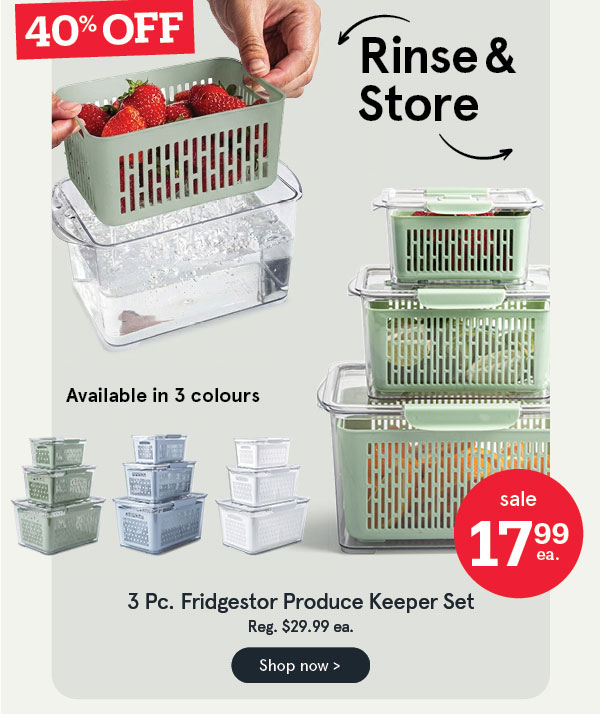 Fridgestor Produce Keeper - Set of 3 - 40% OFF