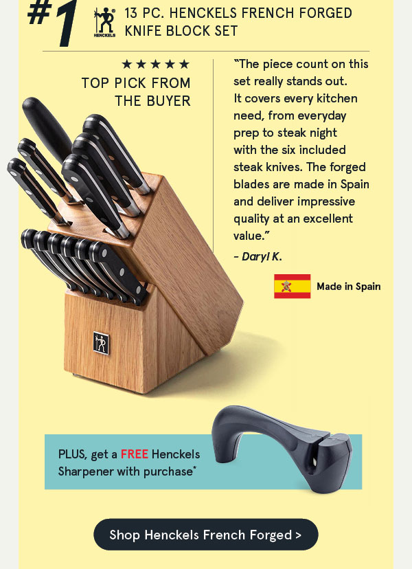 Henckels French Forged Wood Knife Block Combo - Set of 13
