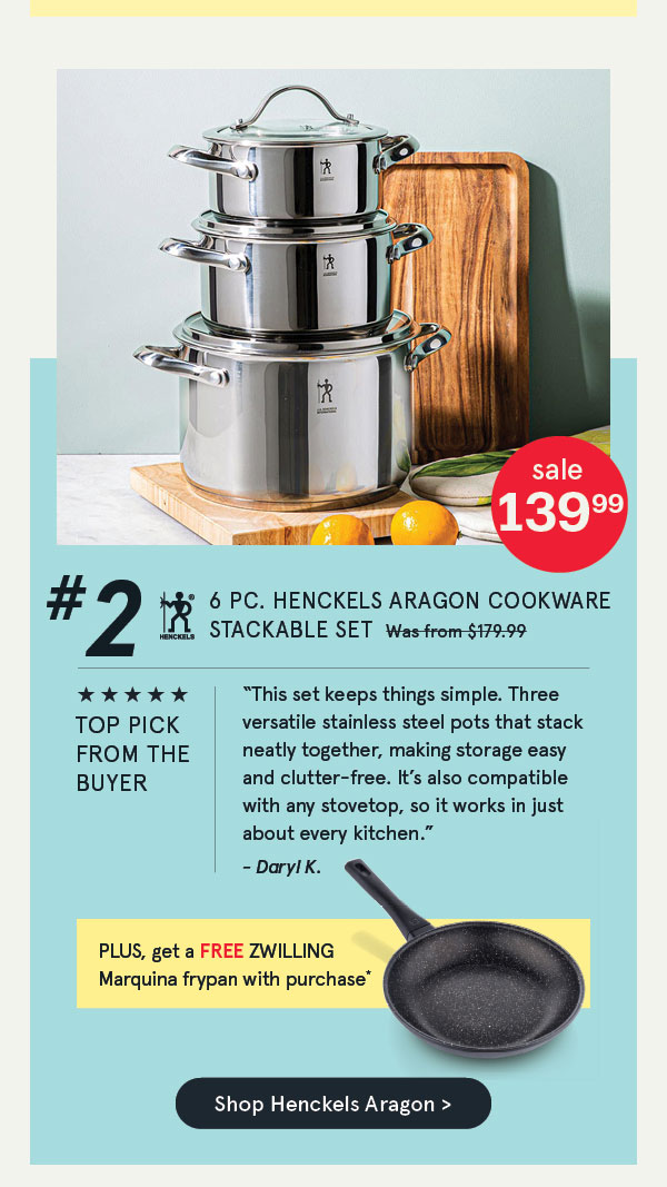 Henckels Aragon Cookware Combo Stackable 
