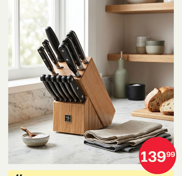 Henckels French Forged Wood Knife Block Combo - Set of 13
