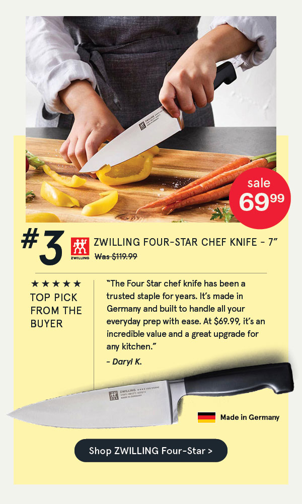 Zwilling 4-Star 7" Chef Knife