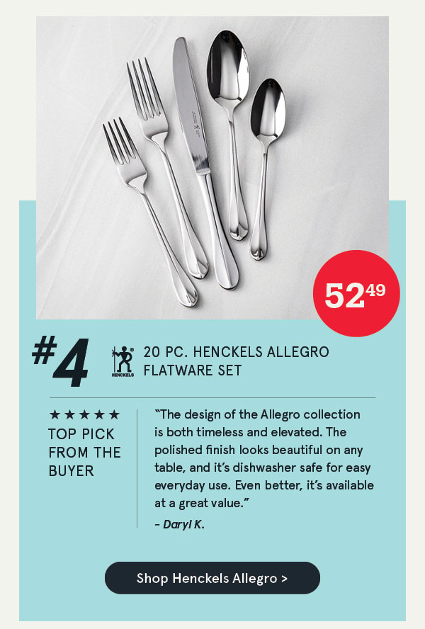 Henckels Classic Collection 'Allegro' Flatware - Set/20