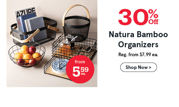 Natura Bamboo Organizers - 30% OFF