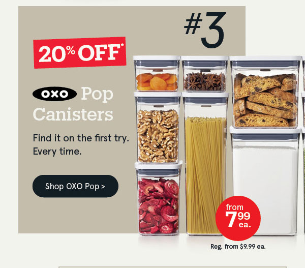 20% OFF Oxo Pop Canisters