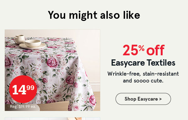 25% OFF Easycare Textiles
