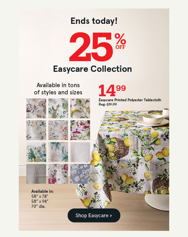 25% OFF Easycare