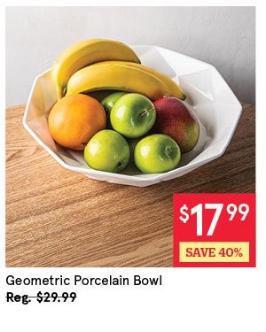 Geometric Porcelain Bowl