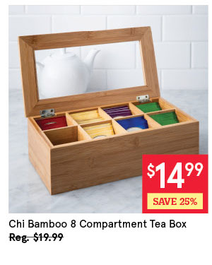 Chi Bamboo Tea Box 8 Compartments 