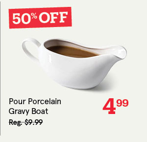  Pour Porcelain Gravy Boat