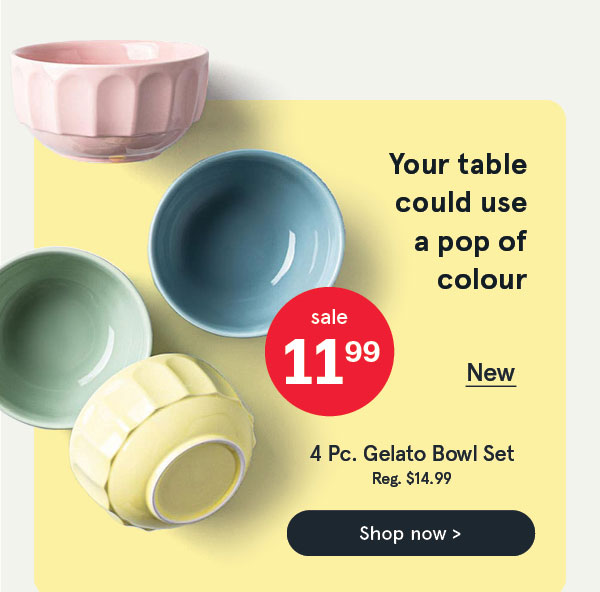 Gelato Ceramic Bowl - Set of 4